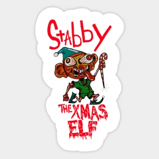 Stabby the Xmas Elf Sticker